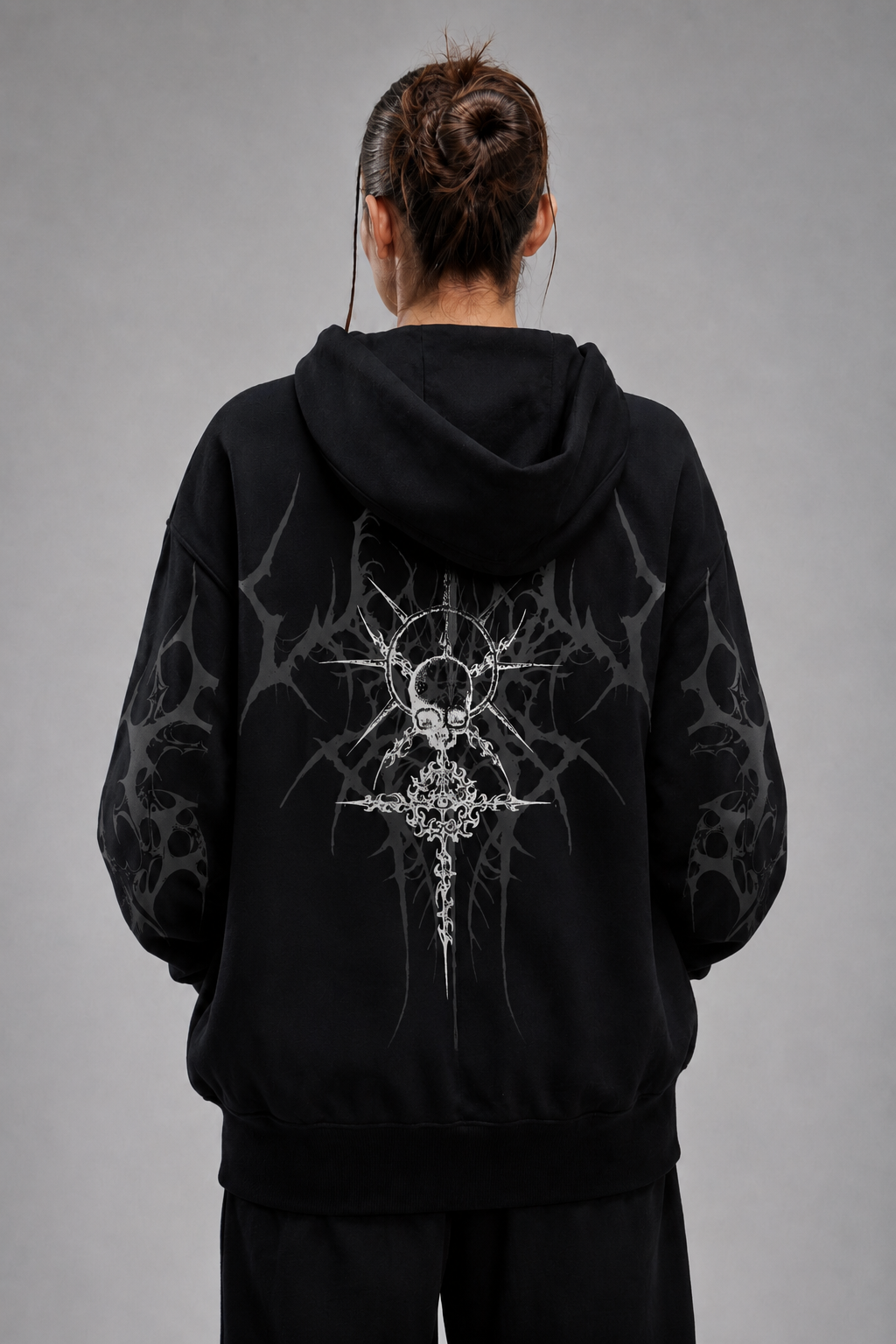 Skull Ornamental Hoodie