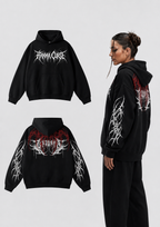 Red & Grey Ornamental Hoodie
